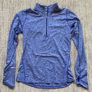 Nike 1/4 zip blue running top